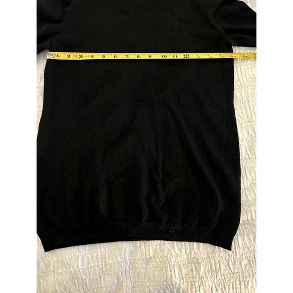 Chico's Lurex Black Shimmer Turtleneck Size 0 - Picture 8 of 12